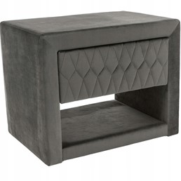 Szafka Nocna AZURRO Velvet Szary Bluvel 14