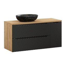 Zestaw Meblowy MONA 120cm Dąb Olejowany/Czarny Mat