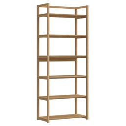 Regał LUDZA 6 Półek Dąb Naturalny