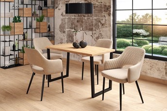 Stół ST(B)-FX 67x128 V60 Dąb Złoty Craft/Czarny