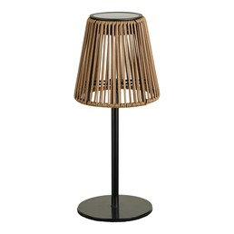 Lampa Stołowa SALFORD Solarna Czarny/Naturalny