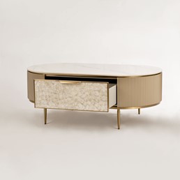 Stolik Kawowy STILIG ST907 Beżowy/Złoty