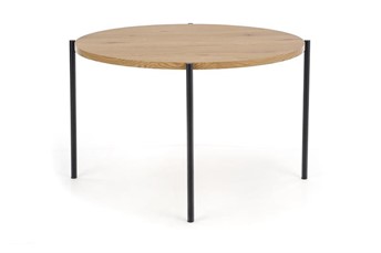 Stół Okrągły Morgan 76x120 Dąb Zloty/Czarny