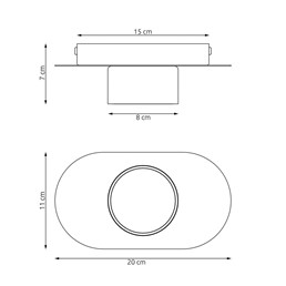 Lampa Sufitowa DIAZ 1 Czarny
