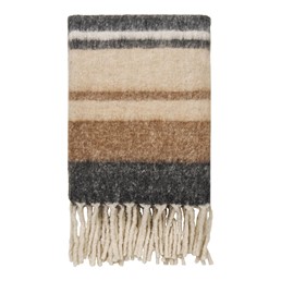 Koc CARMEL 130x170cm Czarny/Brązowy