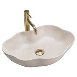 Umywalka Nablatowa PEARL WARM Beżowy