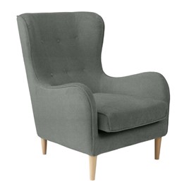 Fotel COZYBOY Stalowy/Naturalny