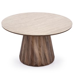 Ława DIAVOLA fi80 Trawertyn/Orzechowy