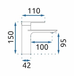 Bateria Umywalkowa Niska STORM Złoty Szczotkowany