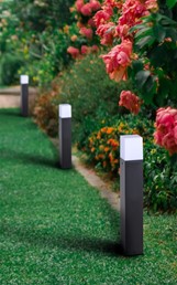 Lampa Zewnętrzna Stojąca GENEVA K-8141 Czarny/Biały