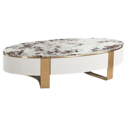 Stolik Kawowy STILIG ST923 150x80cm Biały/Złoty