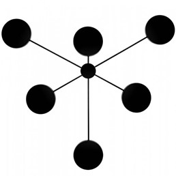 Lampa Ścienna SHADOW 6 Czarny