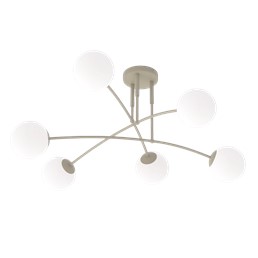 Lampa Sufitowa PREGOS 6 Beżowy/Biały