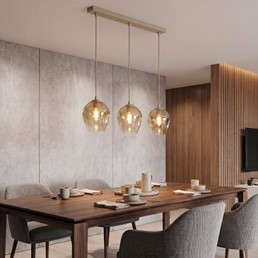Lampa Wisząca ISTAR 3 Beżowy/Miodowy