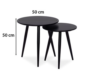 Stolik (Zestaw) CLEO fi50/40 Czarny