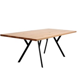 Stół Jadalniany ZX SOLID WOOD 180 Dąb/Czarny