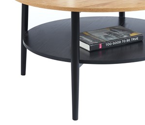 Ława L14-FX fi80 Dąb Naturalny/Czarny