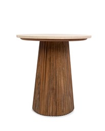 Stolik ARGENTINA Fi50cm Beżowy/Brązowy