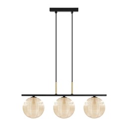 Lampa Wisząca GIRO K-5687 Bursztynowy/Czarny/Złoty