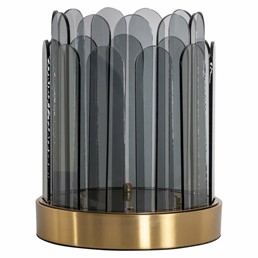 Świecznik DAISEY S Czarny/Złoty