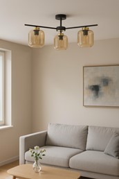 Lampa Sufitowa IGA K-5511 Czarny/Złoty