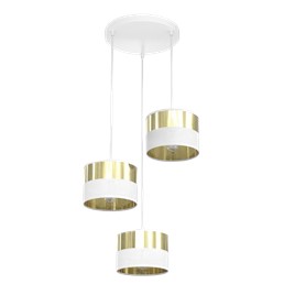 Lampa Wisząca LUX 3 PREM Biały/Złoty