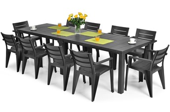 Zestaw Ogrodowy Julie 10-Osobowy Grafit