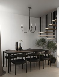 Żyrandol HARIS K-4970 Czarny