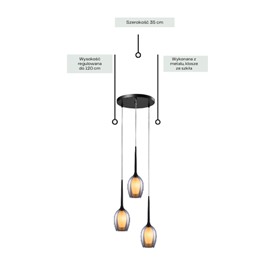 Plafon ASTI 3P Czarny