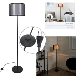 Lampa Podłogowa SHADE Czarny