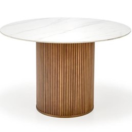 Stół Okrągły BRUNO fi120 Naturalny/Biały