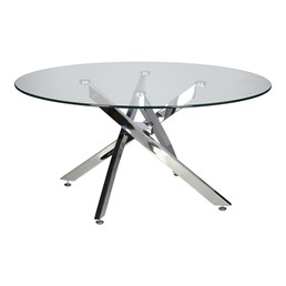 Stół Kawowy AMBER Fi90cm Srebrny