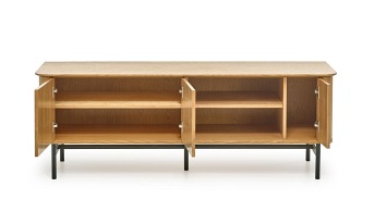 Szafka Smart RTV-1 44x167x59 Dąb/Czarny