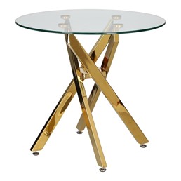 Stół Kawowy AMBER Fi60cm Złoty