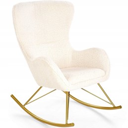 Fotel Wypoczynkowy LIBERTO Kremowy/Złoty