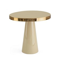 Stolik Kawowy NANDIKA Fi45,5cm Beżowy