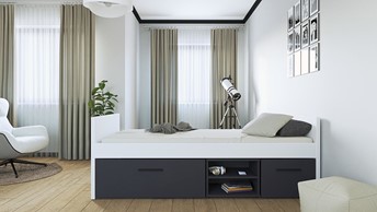 Łóżko VERSO BAZA 90x200 Antracytowy