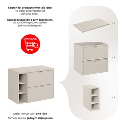 Zestaw Meblowy BELLA 80cm Kaszmirowy Mat