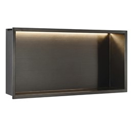 Półka Łazienkowa Wnękowa LED 30x60cm Tytan