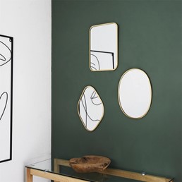 Zestaw 3 Luster Dekoracyjnych ARCILLA Złote