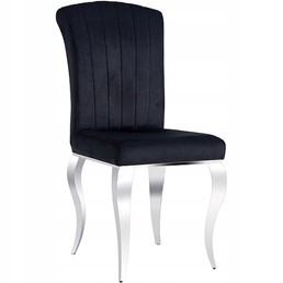Krzesło PRINCE Velvet Chrom/Czarny TAP. 186