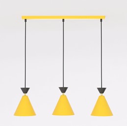 Lampa Wisząca KLEVER 3 Pomarańczowy/Czarny