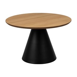 Stolik SOLI fi65 Dąb/Czarny