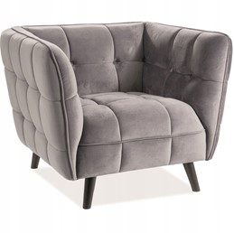 Fotel CASTELLO 1 Velvet Szary/Wenge Bluvel 14