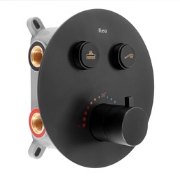 Zestaw Natryskowy Podtynkowy z Termostatem LUNGO Czarny