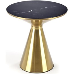 Ława TRIBECA fi50 Złoty/Czarny Marmur