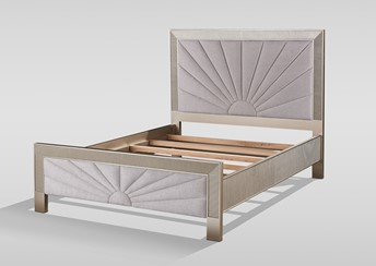 Łóżko Tapicerowane STILIG ST900Q 160x200cm Beżowy/Złoty