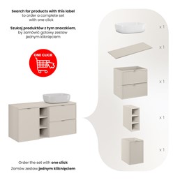 Zestaw Meblowy SMILE 120cm Kaszmirowy Mat