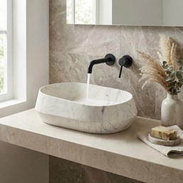 Umywalka Nablatowa ZOE Marlo Beżowy