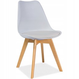 Krzesło KRIS Buk/Biały
